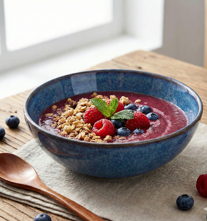 Set Vajilla 24 Piezas Cerámica Azul Línea Efes