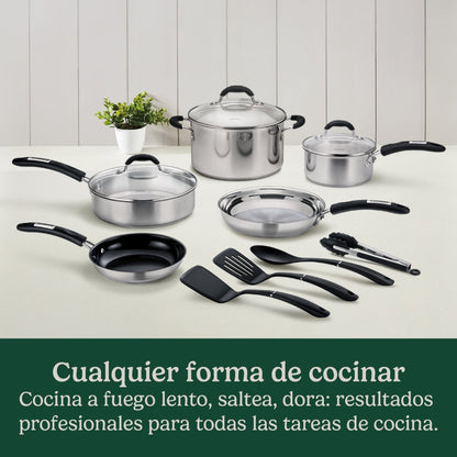 Bateria de Cocina de Acero Inoxidable 12 piezas