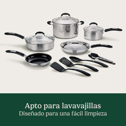 Bateria de Cocina de Acero Inoxidable 12 piezas